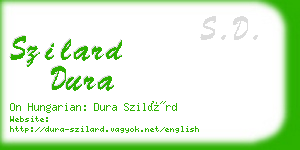 szilard dura business card